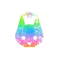 Свитшот хлопковый мужской Stray: Gradient, цвет: белый — фото 2