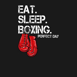 Свитшот хлопковый мужской Есть Спать Боксировать Прекрасный день, цвет: черный — фото 2