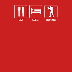 Свитшот хлопковый мужской Ешь Спи Боксируй, цвет: красный — фото 2