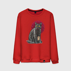 Мужской свитшот Кот программист и мышка