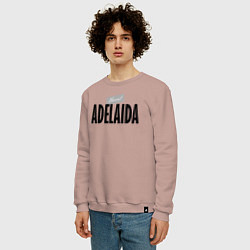 Свитшот хлопковый мужской Unreal Adelaida, цвет: пыльно-розовый — фото 2