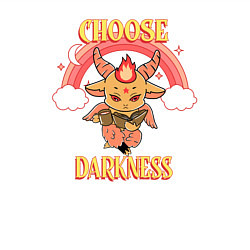 Свитшот хлопковый мужской Choose Darkness, цвет: белый — фото 2