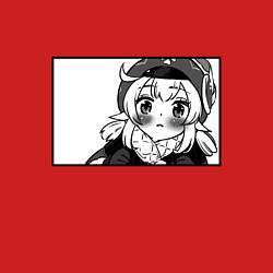 Свитшот хлопковый мужской Кли глазки ангела Геншин Импакт, цвет: красный — фото 2