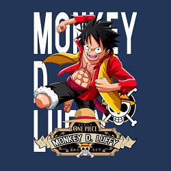 Свитшот хлопковый мужской One Piece Monkey Большой Куш Манки, цвет: тёмно-синий — фото 2