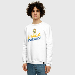 Свитшот хлопковый мужской HALA MADRID, Real Madrid, Реал Мадрид, цвет: белый — фото 2