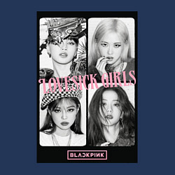 Свитшот хлопковый мужской Blackpink K-pop, цвет: тёмно-синий — фото 2