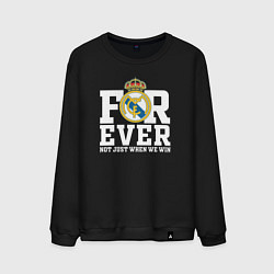 Свитшот хлопковый мужской Real Madrid, Реал Мадрид FOREVER NOT JUST WHEN WE, цвет: черный