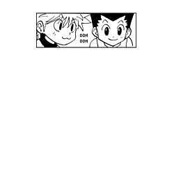 Свитшот хлопковый мужской Киллуа Золдик и Гон, цвет: белый — фото 2