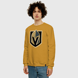 Свитшот хлопковый мужской Vegas Golden Knights , Вегас Голден Найтс, цвет: горчичный — фото 2