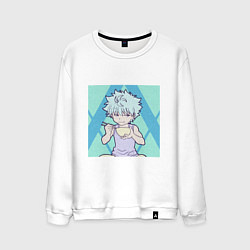 Свитшот хлопковый мужской Hunter x Hunter Killua Eating, цвет: белый