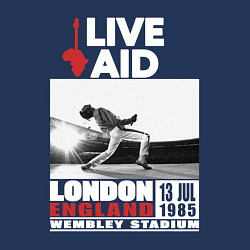 Свитшот хлопковый мужской QUEEN LIVE AID 1985, цвет: тёмно-синий — фото 2