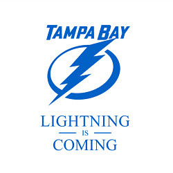 Свитшот хлопковый мужской Tampa Bay Lightning is coming, Тампа Бэй Лайтнинг, цвет: белый — фото 2