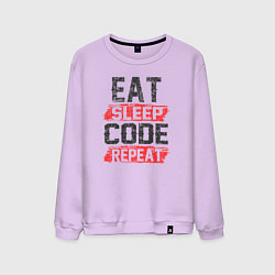 Мужской свитшот EAT SLEEP CODE REPEAT