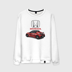 Свитшот хлопковый мужской Honda Japan, цвет: белый