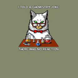 Свитшот хлопковый мужской Я рассказал химический анекдот, реакции не было, цвет: авокадо — фото 2