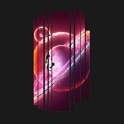 Свитшот хлопковый мужской Моя Вселенная Космическое настроение, цвет: черный — фото 2