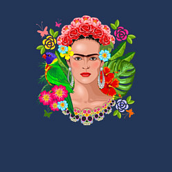 Свитшот хлопковый мужской Фрида Кало Мексика Художник Феминист, цвет: тёмно-синий — фото 2