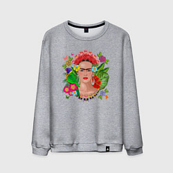 Свитшот хлопковый мужской Фрида Кало Мексика Художник Феминист, цвет: меланж