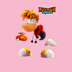 Свитшот хлопковый мужской Rayman Legends Веселый Рэймэн, цвет: светло-розовый — фото 2