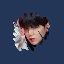 Свитшот хлопковый мужской Agust D SUGA BTS, цвет: тёмно-синий — фото 2