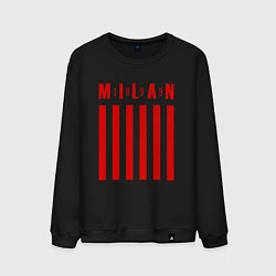 Свитшот хлопковый мужской MILAN МИЛАН 1899, цвет: черный