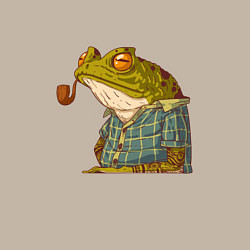 Свитшот хлопковый мужской Мудрая лягушка, цвет: миндальный — фото 2