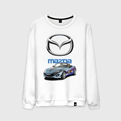 Свитшот хлопковый мужской Mazda Japan, цвет: белый