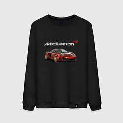 Свитшот хлопковый мужской McLaren Motorsport!, цвет: черный