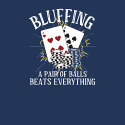 Свитшот хлопковый мужской Блеф против пары шаров, цвет: тёмно-синий — фото 2