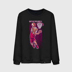 Свитшот хлопковый мужской Кабан баскетболист, цвет: черный