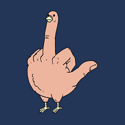 Свитшот хлопковый мужской Fuck you chicken, цвет: тёмно-синий — фото 2
