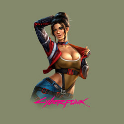 Свитшот хлопковый мужской Sexy Panam Cyberpunk2077 18, цвет: авокадо — фото 2