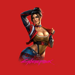 Свитшот хлопковый мужской Sexy Panam Cyberpunk2077 18, цвет: красный — фото 2