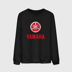 Свитшот хлопковый мужской Yamaha Логотип Ямаха, цвет: черный