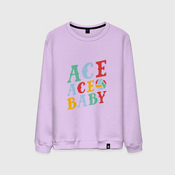 Свитшот хлопковый мужской Ace Ace Baby, цвет: лаванда