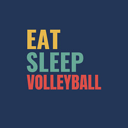 Свитшот хлопковый мужской Eat - Sleep - Volleyball, цвет: тёмно-синий — фото 2