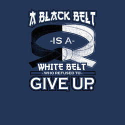 Свитшот хлопковый мужской Черный пояс - это белый пояс, который отказался сд, цвет: тёмно-синий — фото 2