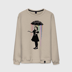 Мужской свитшот BANKSY БЭНКСИ девушка под зонтом