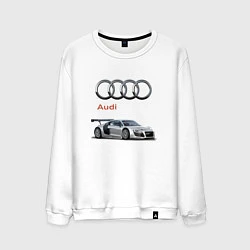 Свитшот хлопковый мужской Audi Germany, цвет: белый