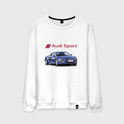 Свитшот хлопковый мужской Audi sport Racing, цвет: белый