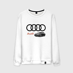Свитшот хлопковый мужской Audi Prestige, цвет: белый