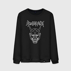 Свитшот хлопковый мужской Ghostemane треш, цвет: черный