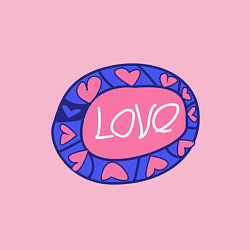 Свитшот хлопковый мужской Love badge, цвет: светло-розовый — фото 2