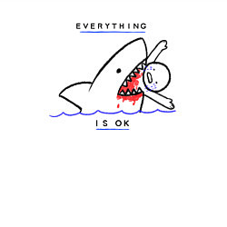 Свитшот хлопковый мужской Everything is OK, цвет: белый — фото 2