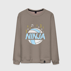Свитшот хлопковый мужской Volleyball Ninja, цвет: утренний латте