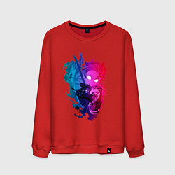 Свитшот хлопковый мужской Танджиро Камадо в ярости Клинок рассекающий демоно, цвет: красный