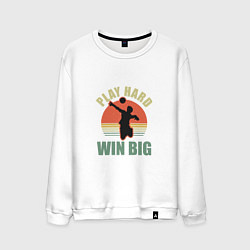 Свитшот хлопковый мужской Win Big, цвет: белый