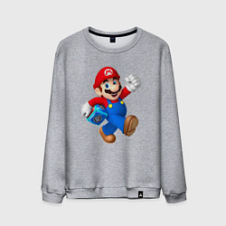 Свитшот хлопковый мужской Super Mario Hero!, цвет: меланж