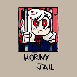 Свитшот хлопковый мужской HELLTAKER HORNY JAIL, цвет: миндальный — фото 2