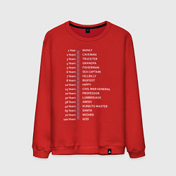 Свитшот хлопковый мужской Бородаметр, цвет: красный